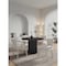 Manhattan Comfort 5-Piece Hathaway 47.24 Round Dining Set in Black with 4 Palmer Dining Armchairs in Ivory 4-DT03DC088AR-BKIV - alternate 1